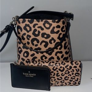 kate spade leopard print purse